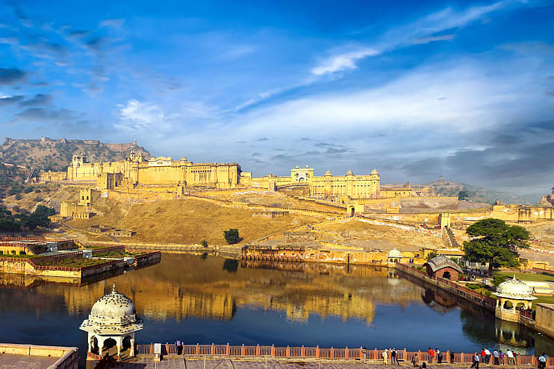 Amber Fort, near the capital city of Jaipur in Rajasthan, India