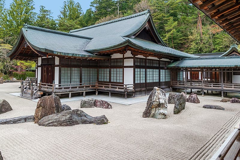 Buddhist community of Mount Koya in Koyasan, Japan Buddhist community of Mount Koya in Koyasan, Japan