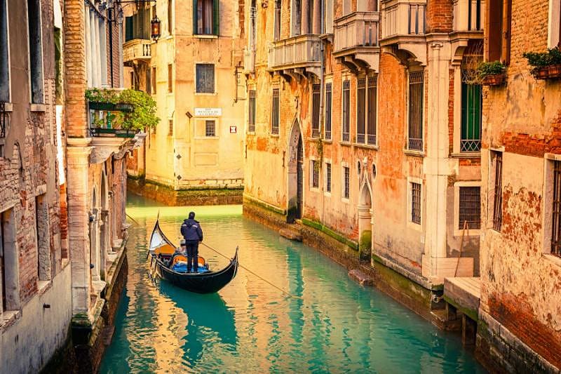 Gondola in Venice, Italy Gondola in the canals of Venice, Italy