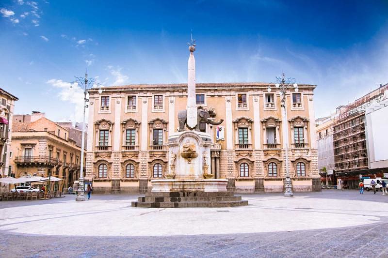 Elephant fountain in Catania, Sicily, Italy