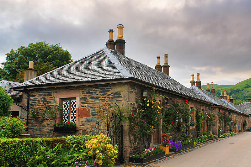Luss village on the bank of Loch Lomond