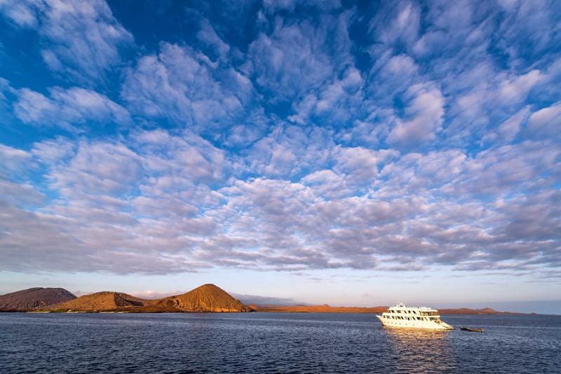 Early morning in Sullivan bay by Bartolome Island in the Galapagos islands, Ecuador