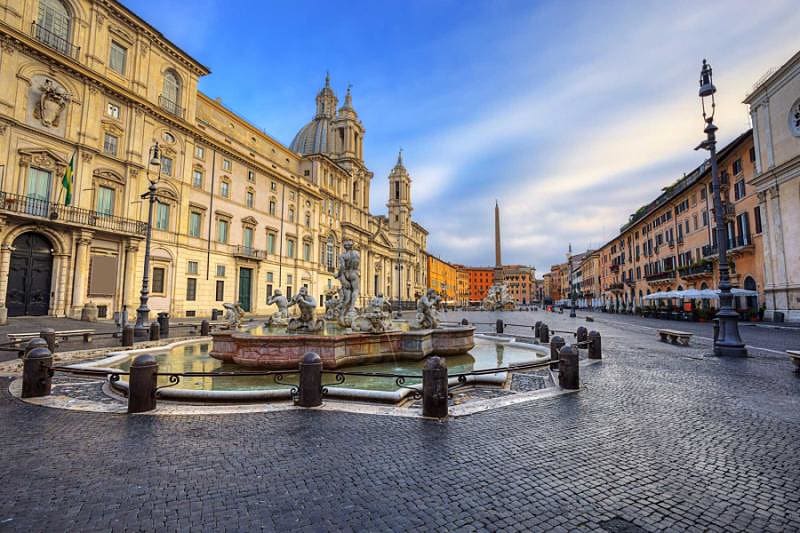 Fountain of Neptune, Piazza Navona, Rome, Italy