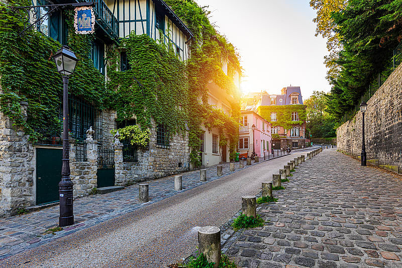 Walk the cobbled streets of Montmartre, Paris