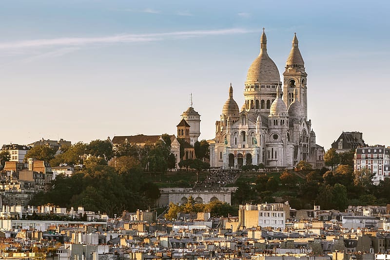 The Sacré Cœur in Montmartre, France.
