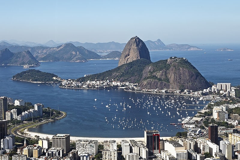 View of the city and the Sugarloaf Mountain, Rio de Janeiro, Brazil