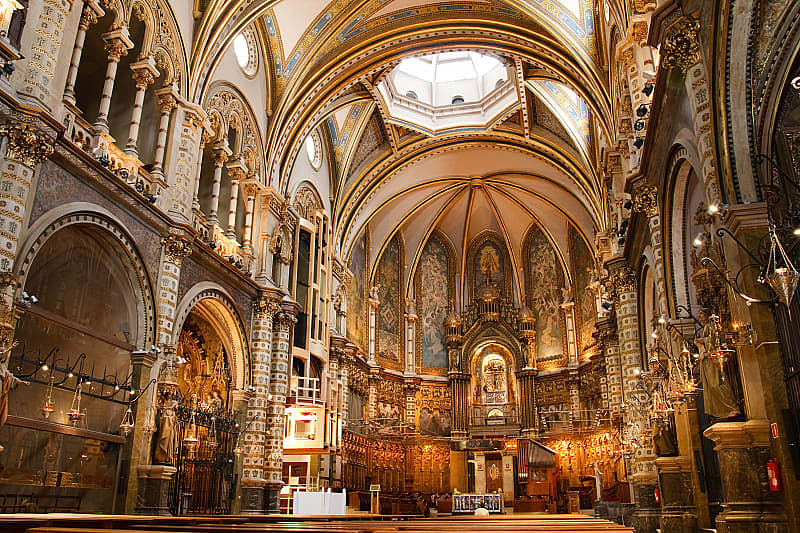 Barcelona Basilica Montserrat Monastery Catalonia, Spain