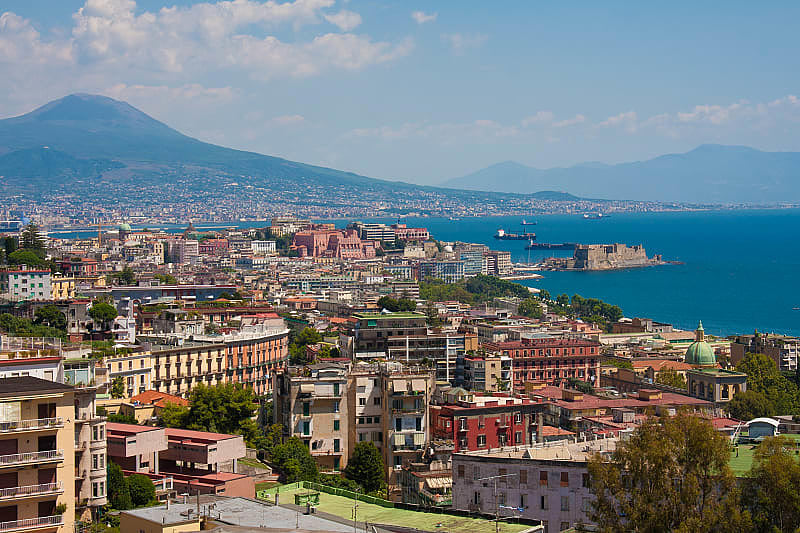 Nice view of Naples and Vesuvius