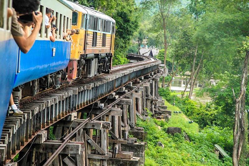 Thailand - The River Kwai Bridge serves as the only rail route to Kanchanaburi.