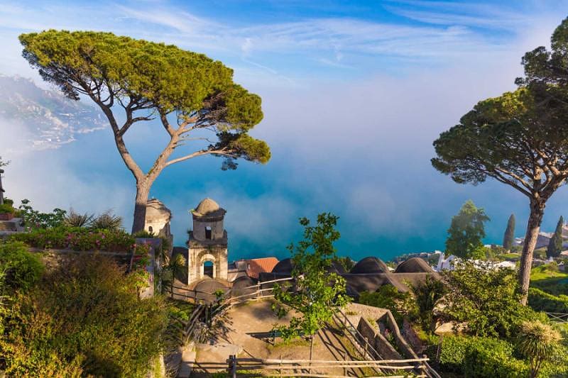 Stunning views from Villa Rufolo, city of Ravello