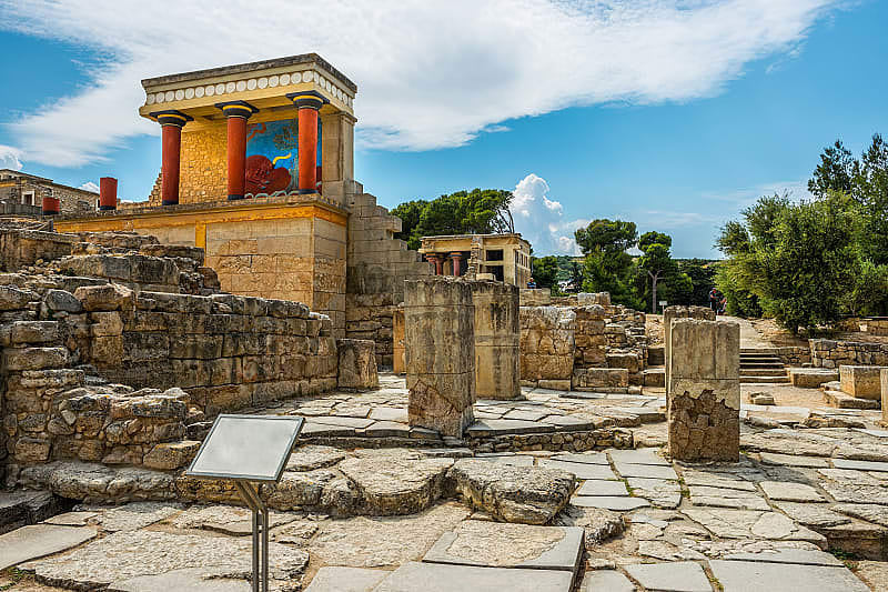 Ruins of the Minoan Palace of Knossos, Crete