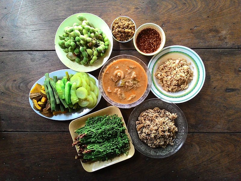 Selection of foods in Thailand