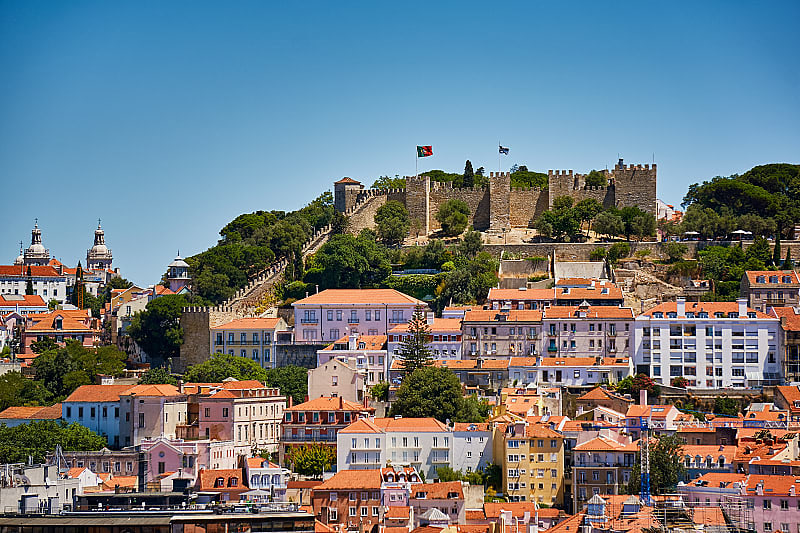 View of the city and castle of Alfama São Jorge, Lisbon