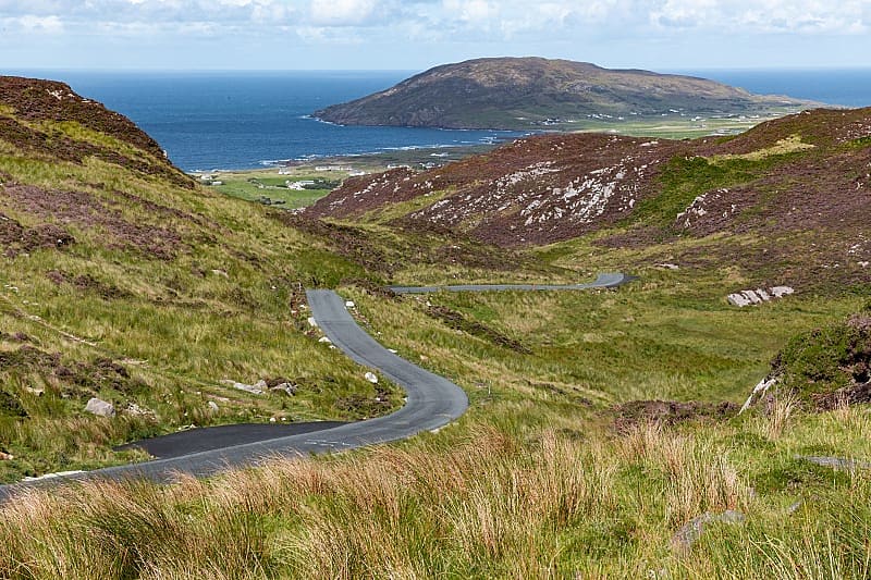 Magnificent landscape with a winding road, Donegal, Ireland