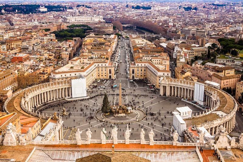 Vatican aerial view, Rome, Italy