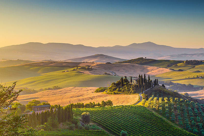 Val d'Orcia in Tuscany, Italy Val d'Orcia in Tuscany, Italy