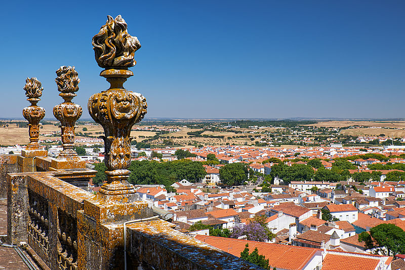 View from the balcony of the Sé Catedral de Évora, the city of Évora