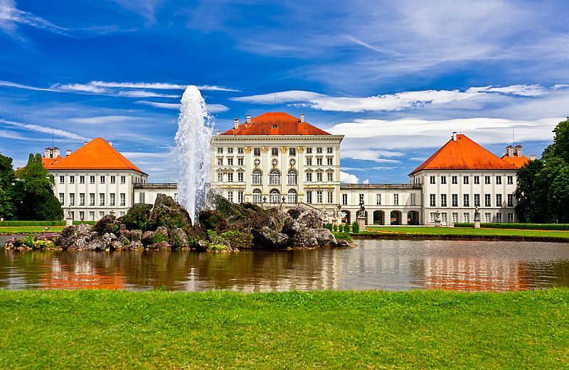 Nymphenburg Palace in Munich's western district Neuhausen-Nymphenburg, Bavaria, Germany