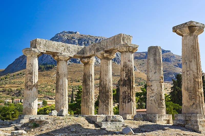 Corinth, Temple of Apollo one of the landmarks of Greece