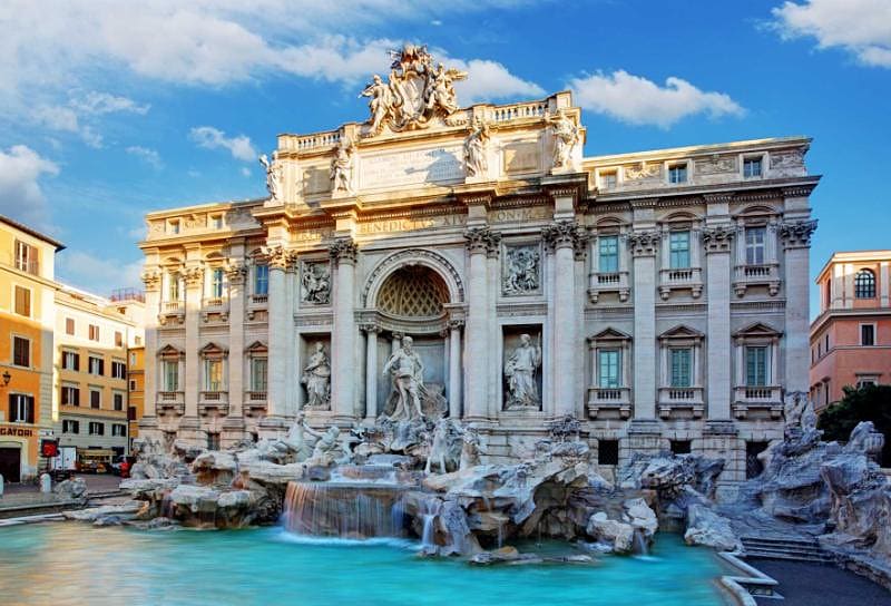 Trevi fountain the largest fountain in Rome, Italy