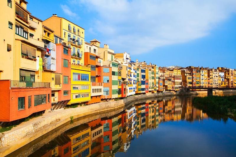 Girona, city on the river Onyar, Spain