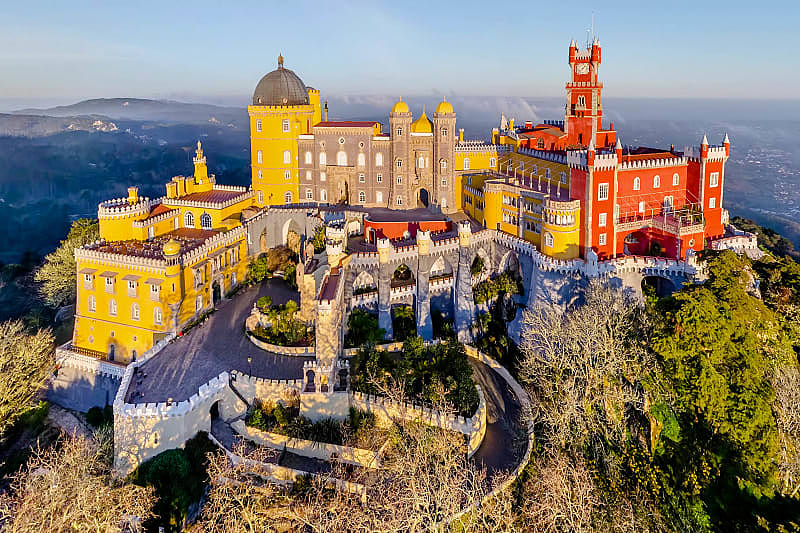 Fairy palace Pena, romantic castle in Sintra, Portugal