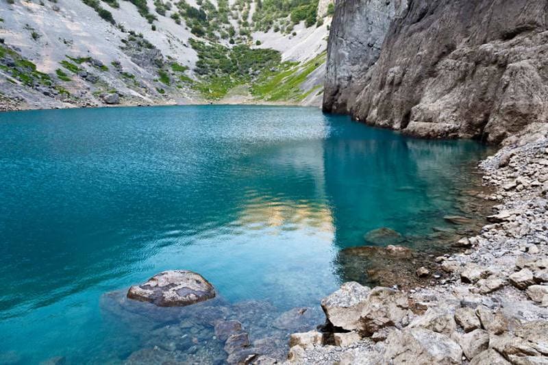 Blue lake in Split, Croatia.