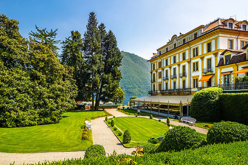 Villa d'Este in Cernobbio on Lake Como, Italy Villa d'Este in Cernobbio on Lake Como, Italy
