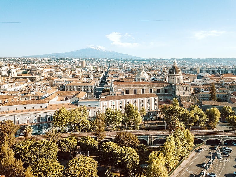 view of the Cathedral of Saint Agatha, Sicily