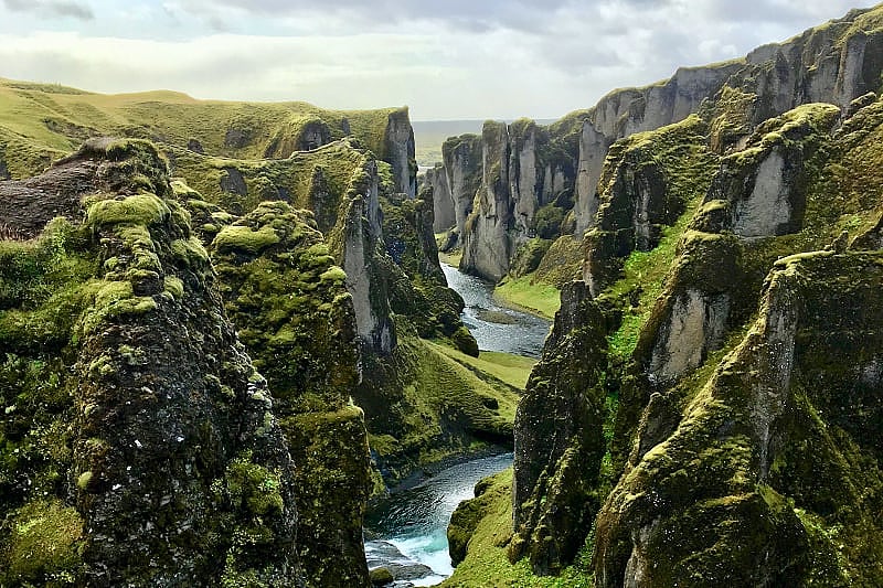Fjadrargljufur Canyon, Iceland.