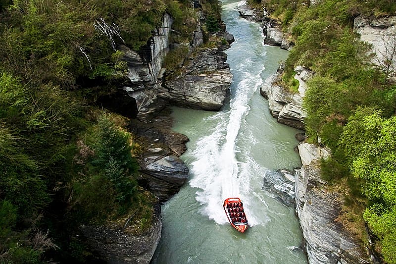 Jet boating in Queenstown, New Zealand