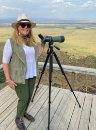 Travel agent Karin in Africa