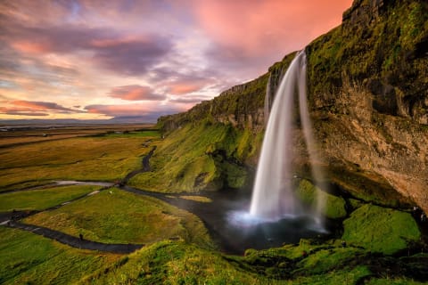 Seljalandsfoss waterfall in Iceland