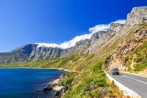 Mountain scenery along Route 44 in the Western Cape province of South Africa