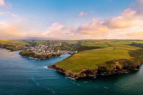 Seaside village of Port Isaac in Cornwall, England