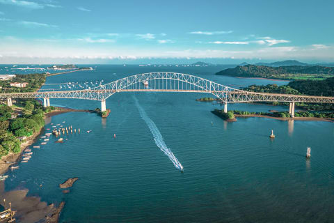 Bridge of the Americas in Panama City, Panama