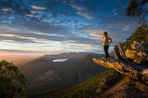 Dawn hiking in Grampians National Park, Victoria, Australia