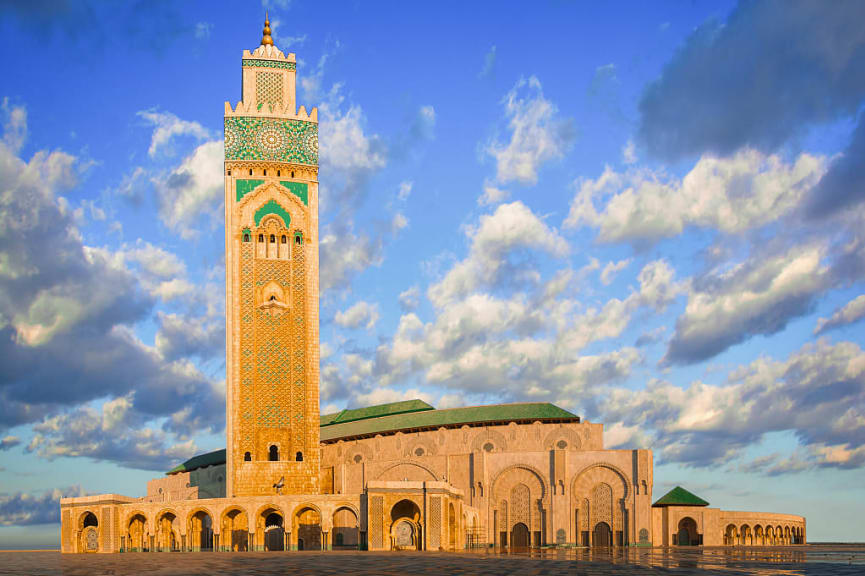 The Hassan II Mosque in Casablanca, morocco