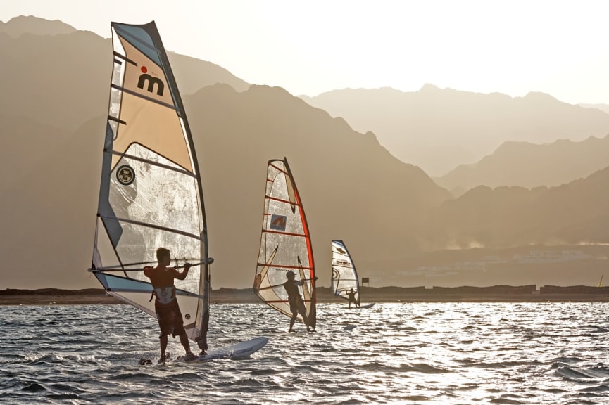 Windsurfing in Dehab, Egypt