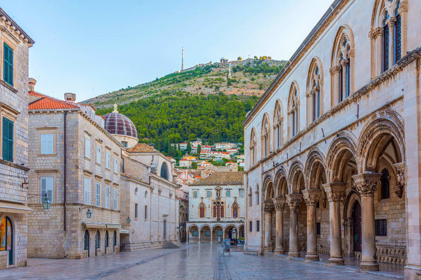 Pred Dvorom street "Ulica" in Dubrovnik, Croatia