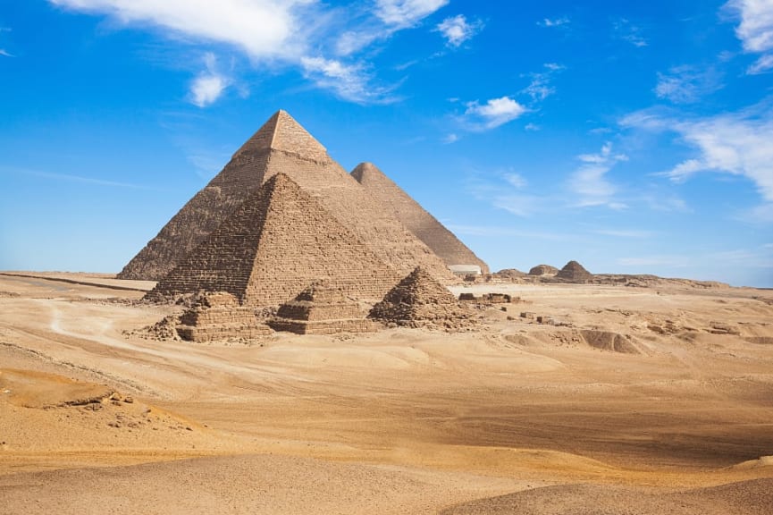 The Great Pyramids of Giza in Egypt