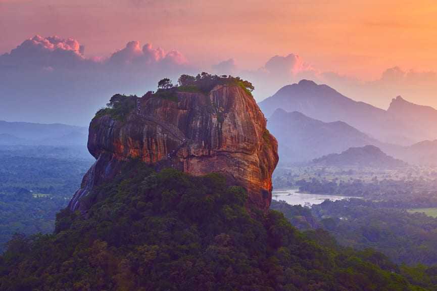 Ancient stone fortress Sigiriya in Sri Lanka