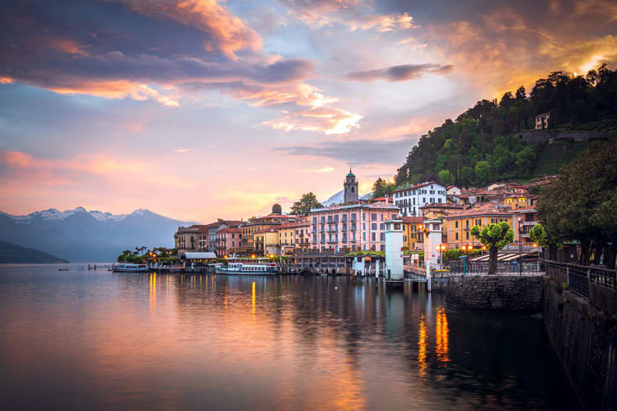 The town of Bellagio at Lake Como.