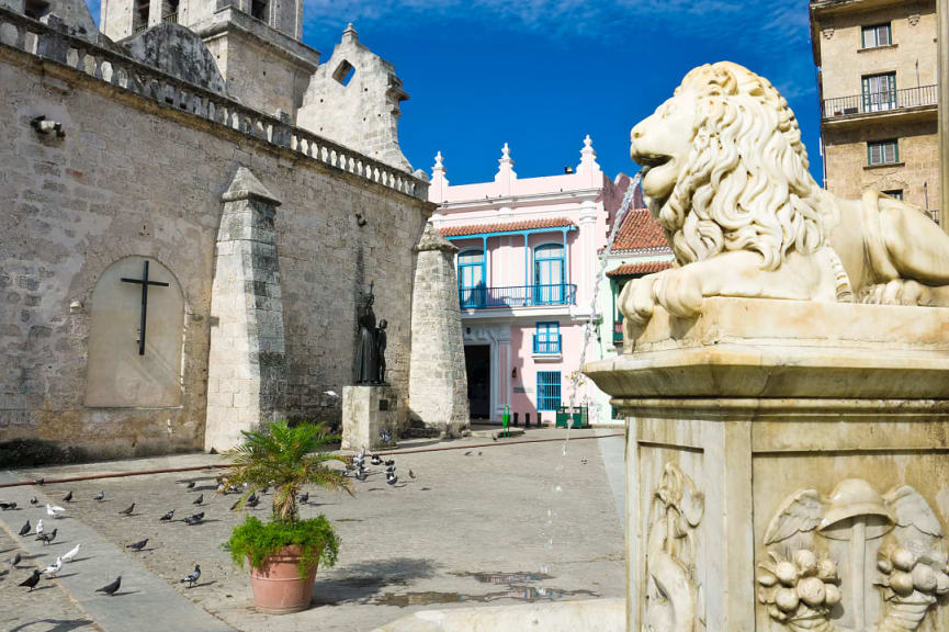 San Francisco Square in Old Havana, Cuba.