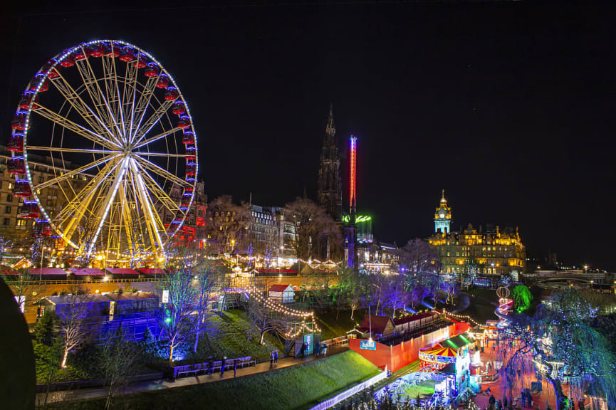 Christmas market in Edinburgh, Scotland