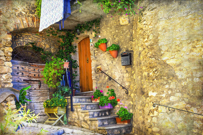 Old streets of an Italian village