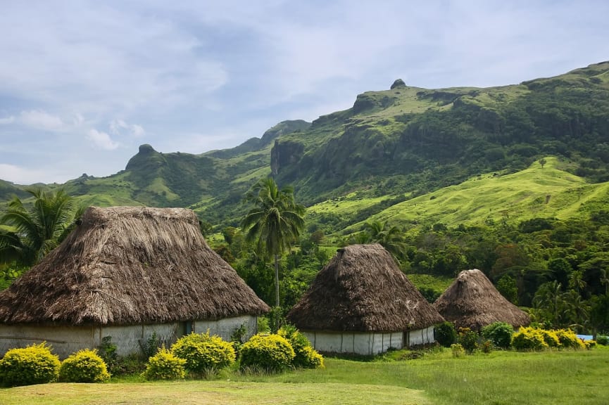 Navalla village in Viti Levu Island, Fiji