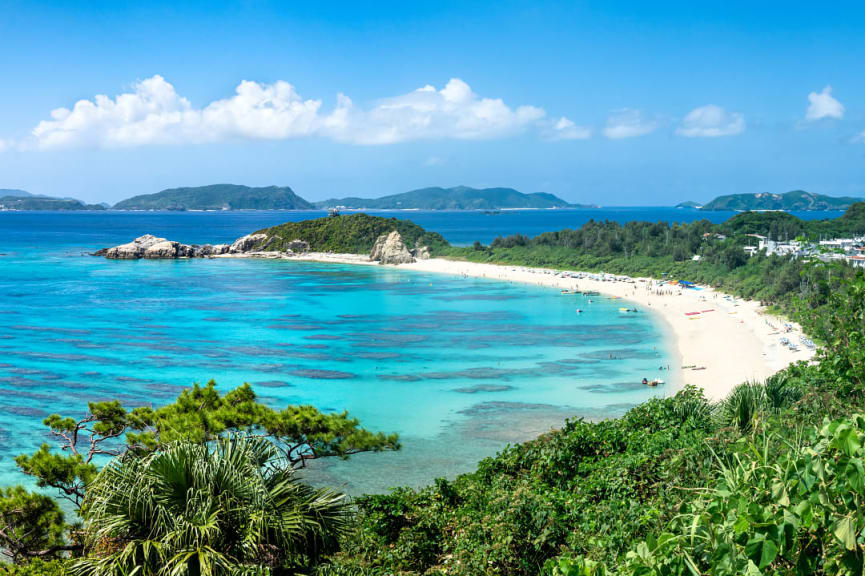 Aharen beach in Okinawa, Japan