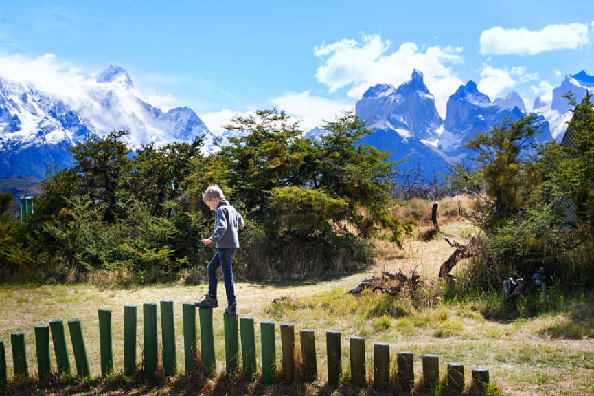 Little boy in Torres del Paine, Chile