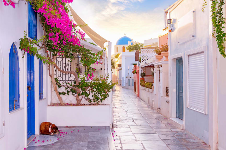 Traditional houses in Santorini, Greece